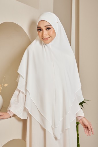 (AS-IS) Nageena Khimar in White